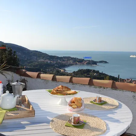 Tatil Evi Il Mare Nel Bosco Con Terrazza Nella Natura, Vista Mare, E Isole Lerici
