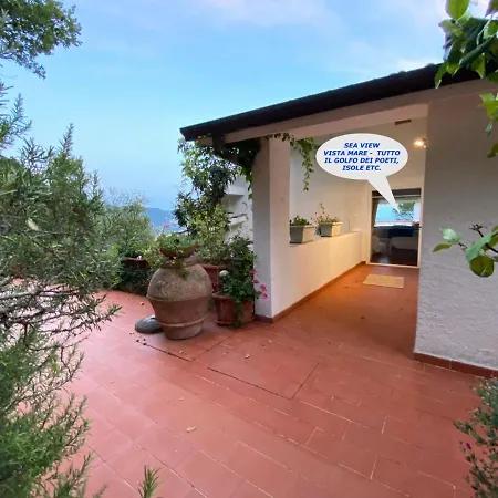 Il Mare Nel Bosco Con Terrazza Nella Natura, Vista Mare, E Isole Tatil Evi