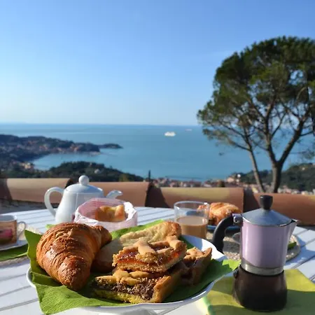 Il Mare Nel Bosco Con Terrazza Nella Natura, Vista Mare, E Isole *
